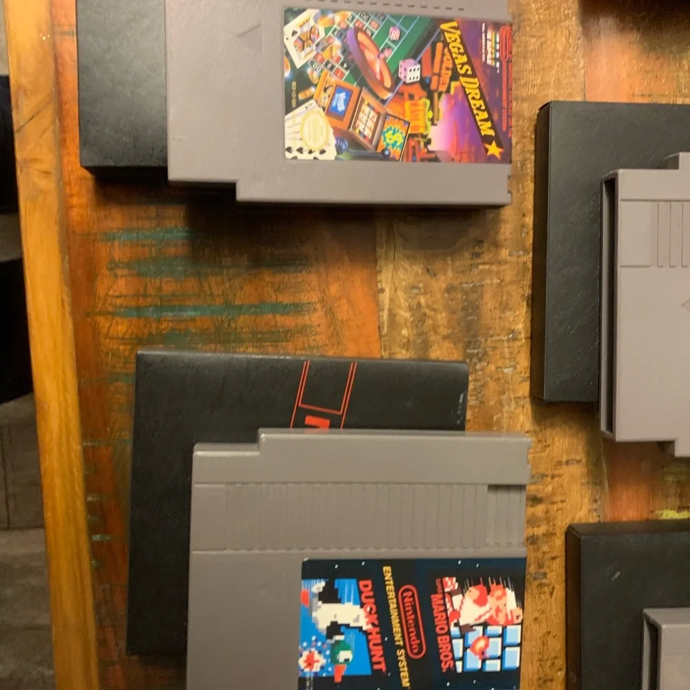 11 NES Vintage Nintendo Video Games Lot Bundle Soccer Mario Golf Vegas Jordan 23